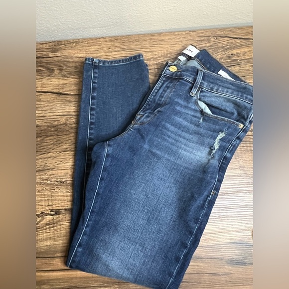 Frame Denim Pants - FRAME Le Garçon Jeans Size 30 Distressed Straight Leg